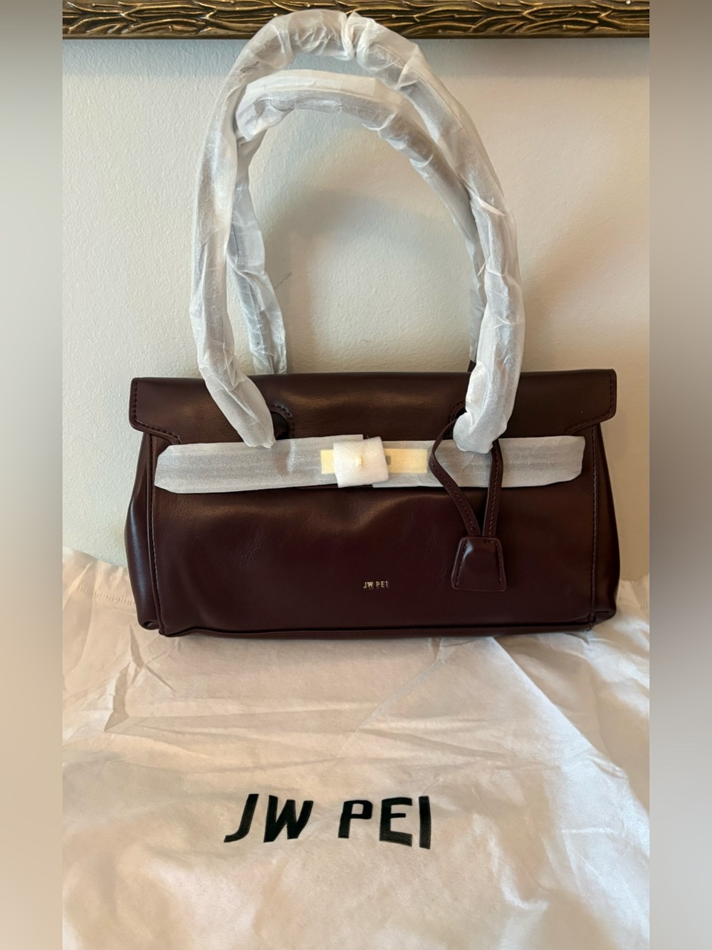 JW PEI Burgundy Satchel with Gold Hardware - Picture 4 of 6